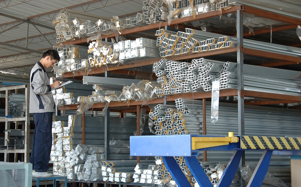 Aluminum at a factory in China