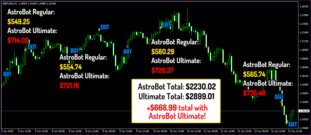 Live Trading Results Chart