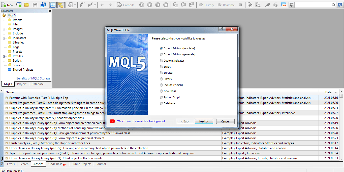 MQL5 options