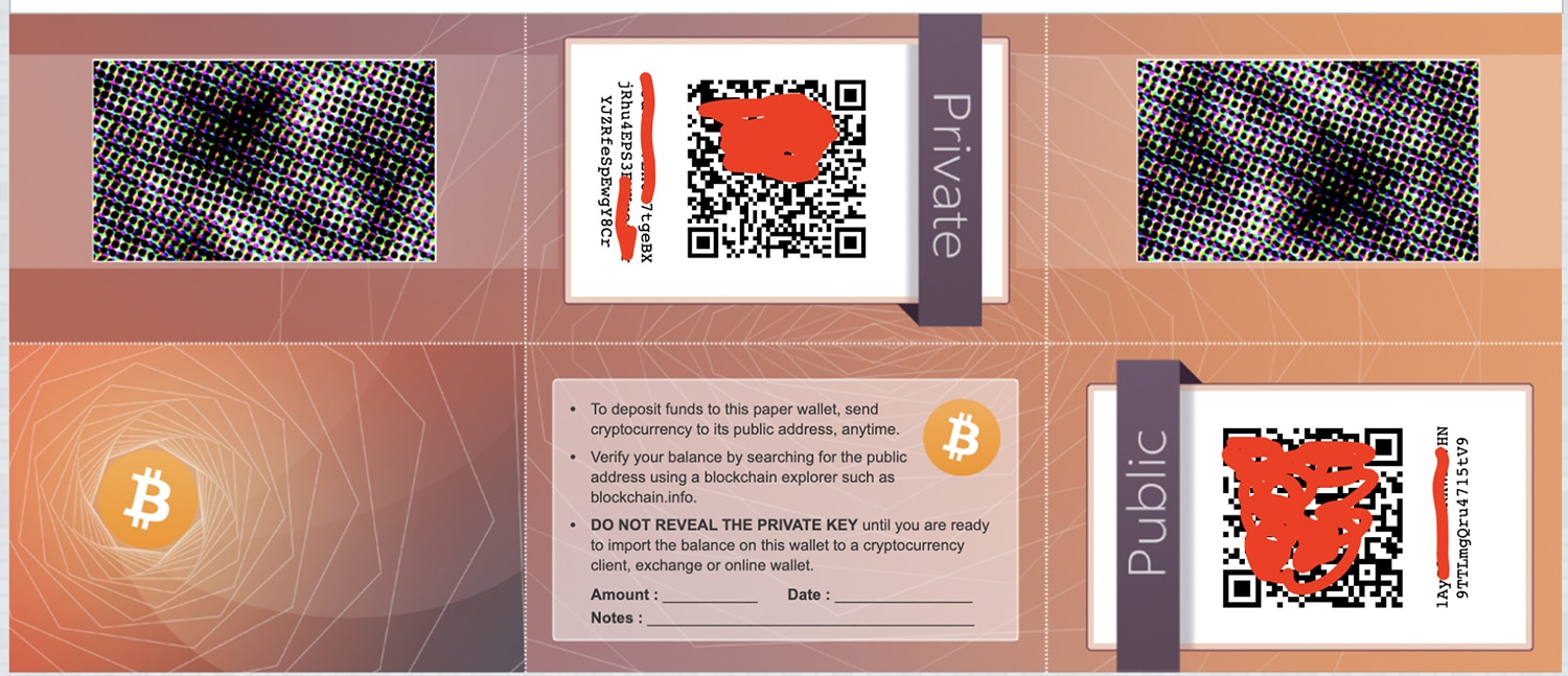 Paper wallet