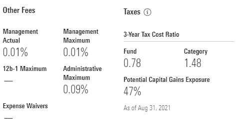 Other costs info