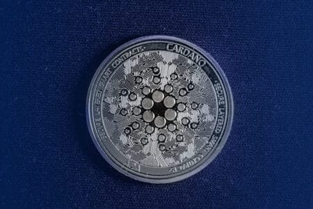 Cardano coin with logo