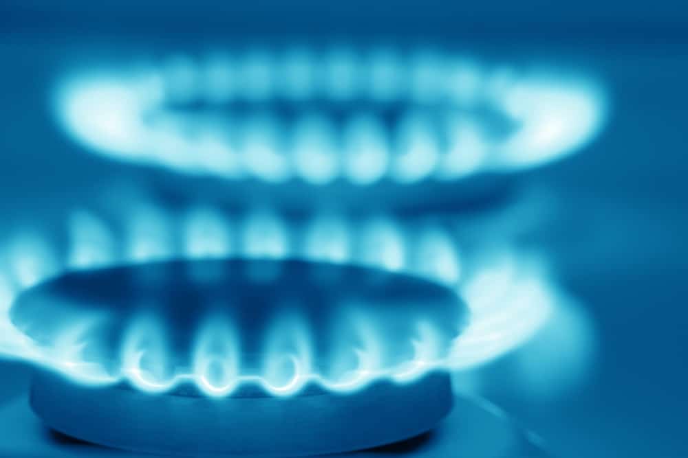 Natural gas stove (blue toned)
