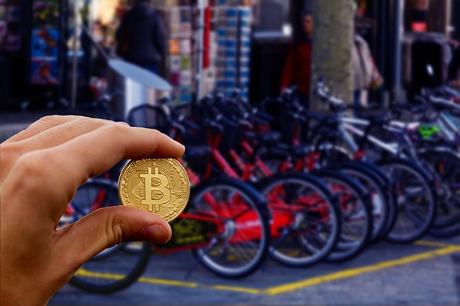 bitcoin, rent, bicycle parking
