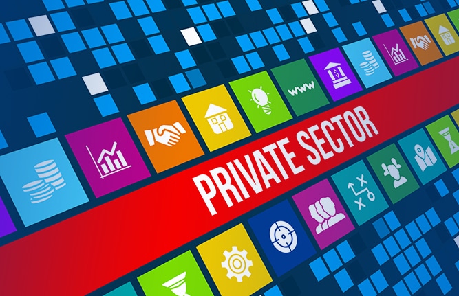 Text "private sector"