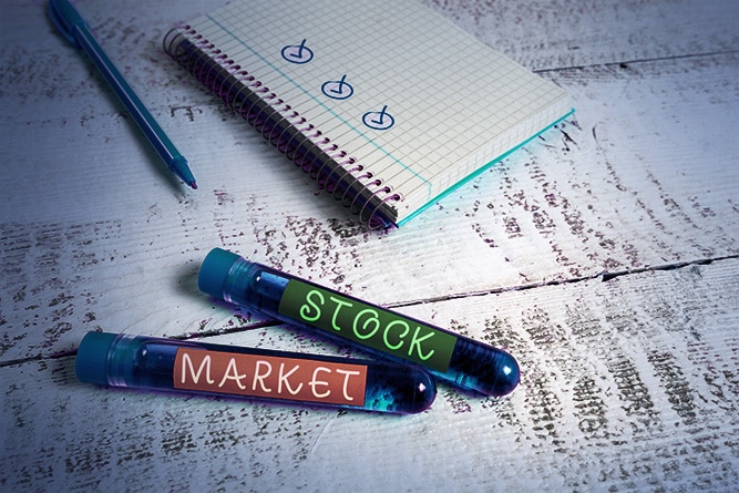 Handwriting text Stock Market. Conceptual photo