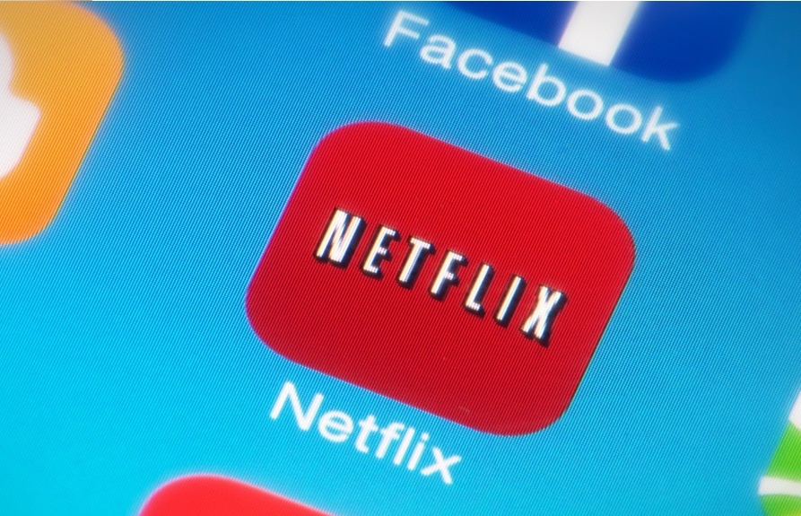 Netflix logo on the screen