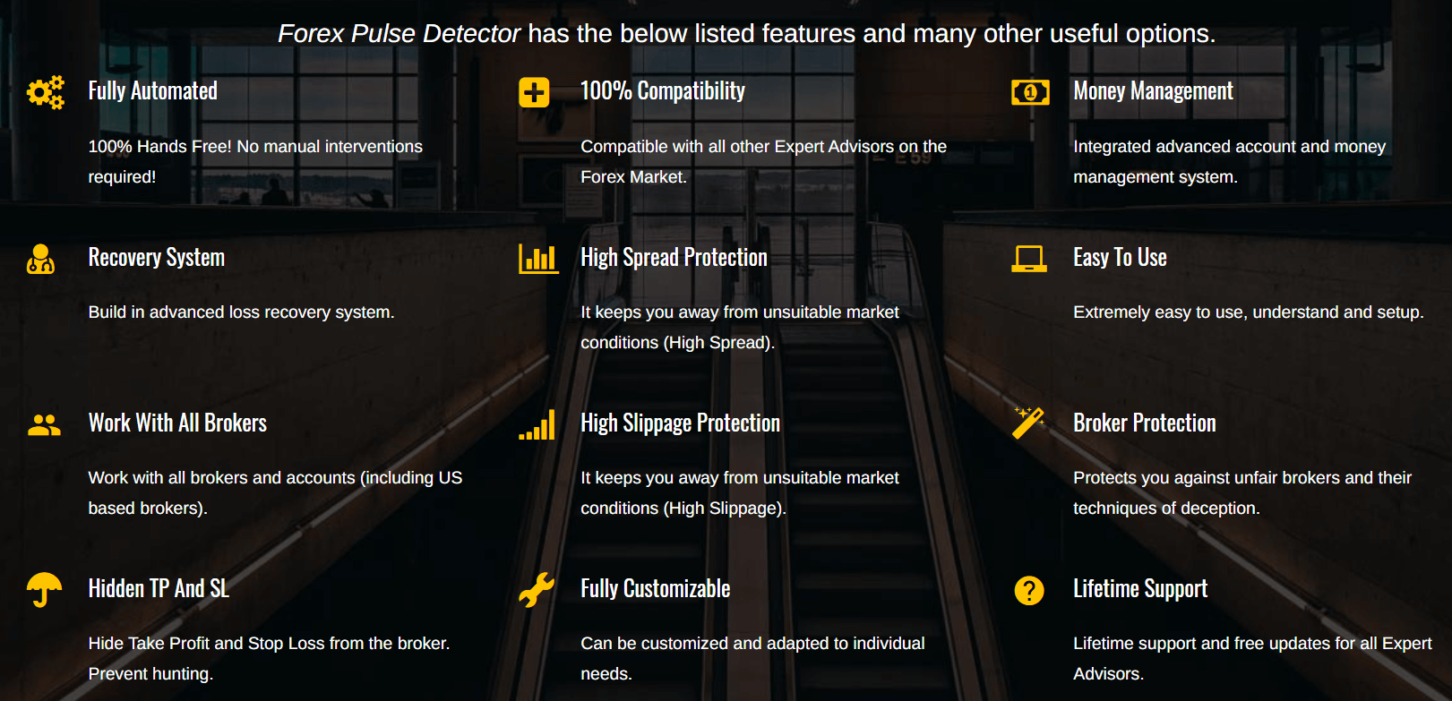 Forex Pulse Detector features