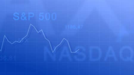 Abstract background - the abbreviation of stock indices and exchange rate diagram.
