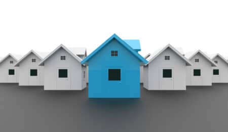 Houses business concept one is different