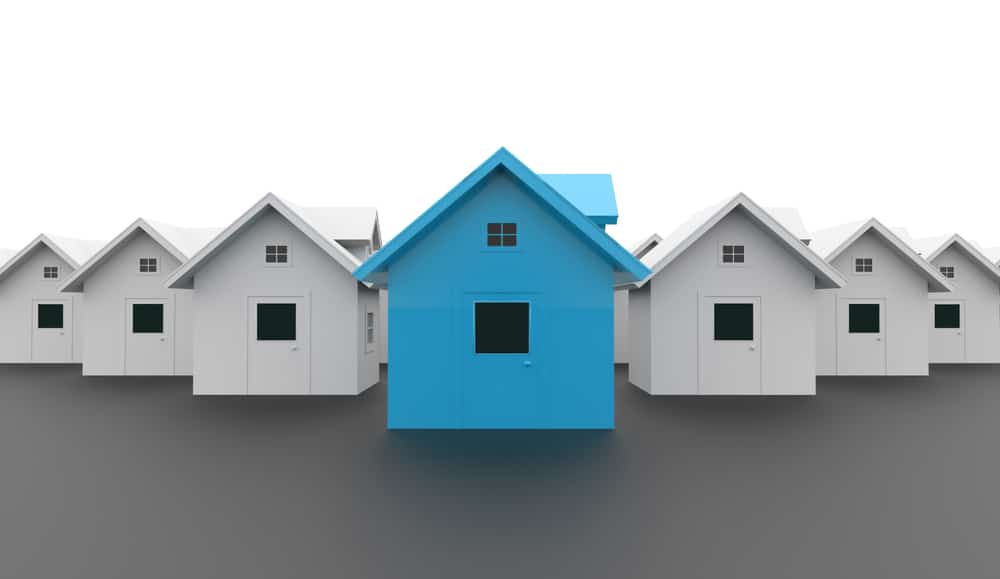Houses business concept one is different