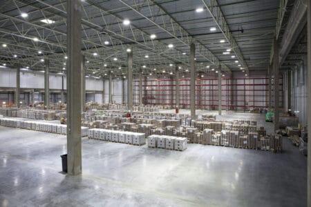 Spacious and large modern warehouse