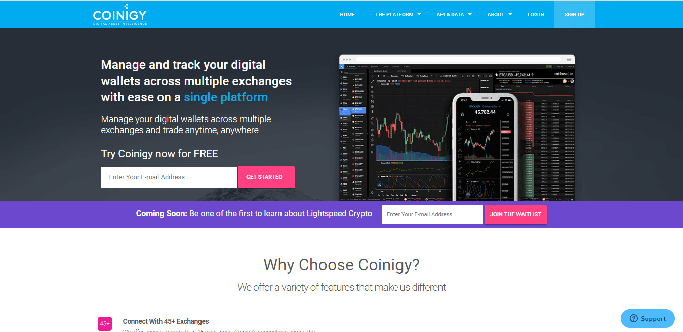 Coinigy platform 