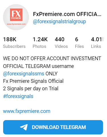 FX Premiere Telegram channel