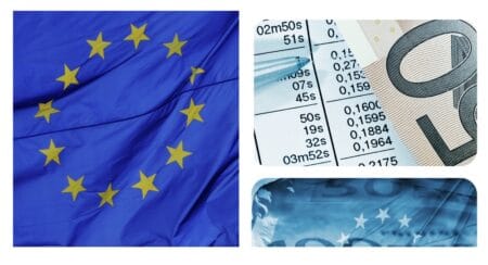 collage of pictures of different items of european economy