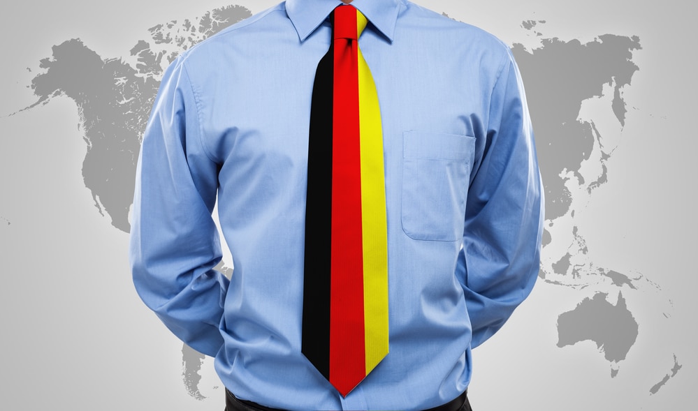 German flag printed on a necktie